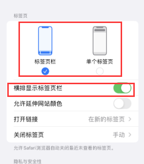 元谋iPhone授权维修分享Safari浏览器如何切换标签栏位置 